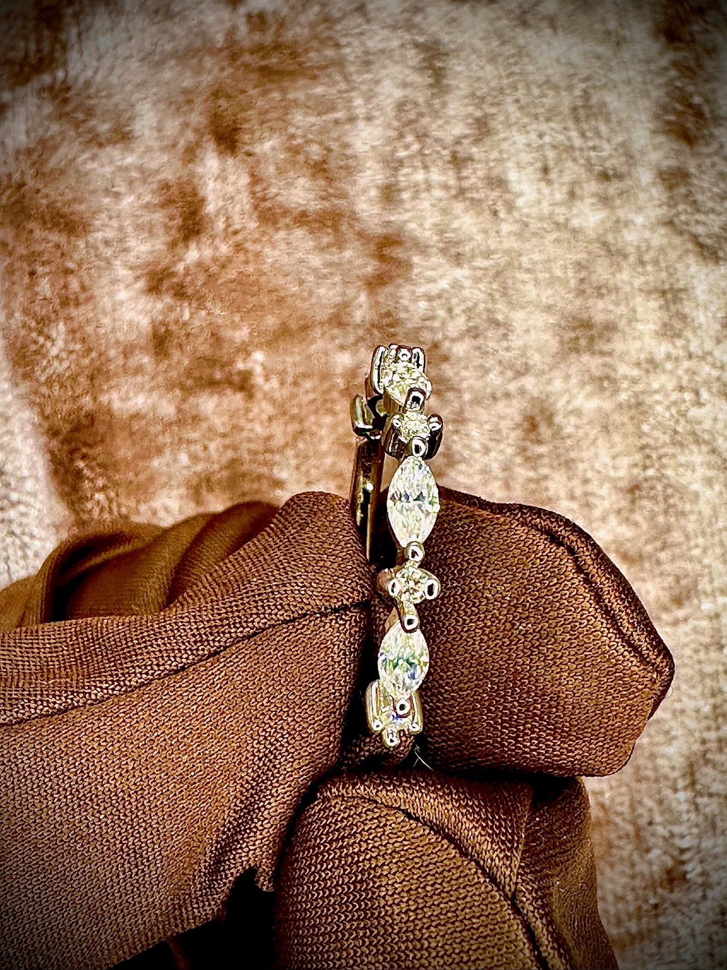 Moissanite Pave Band – 2x4mm