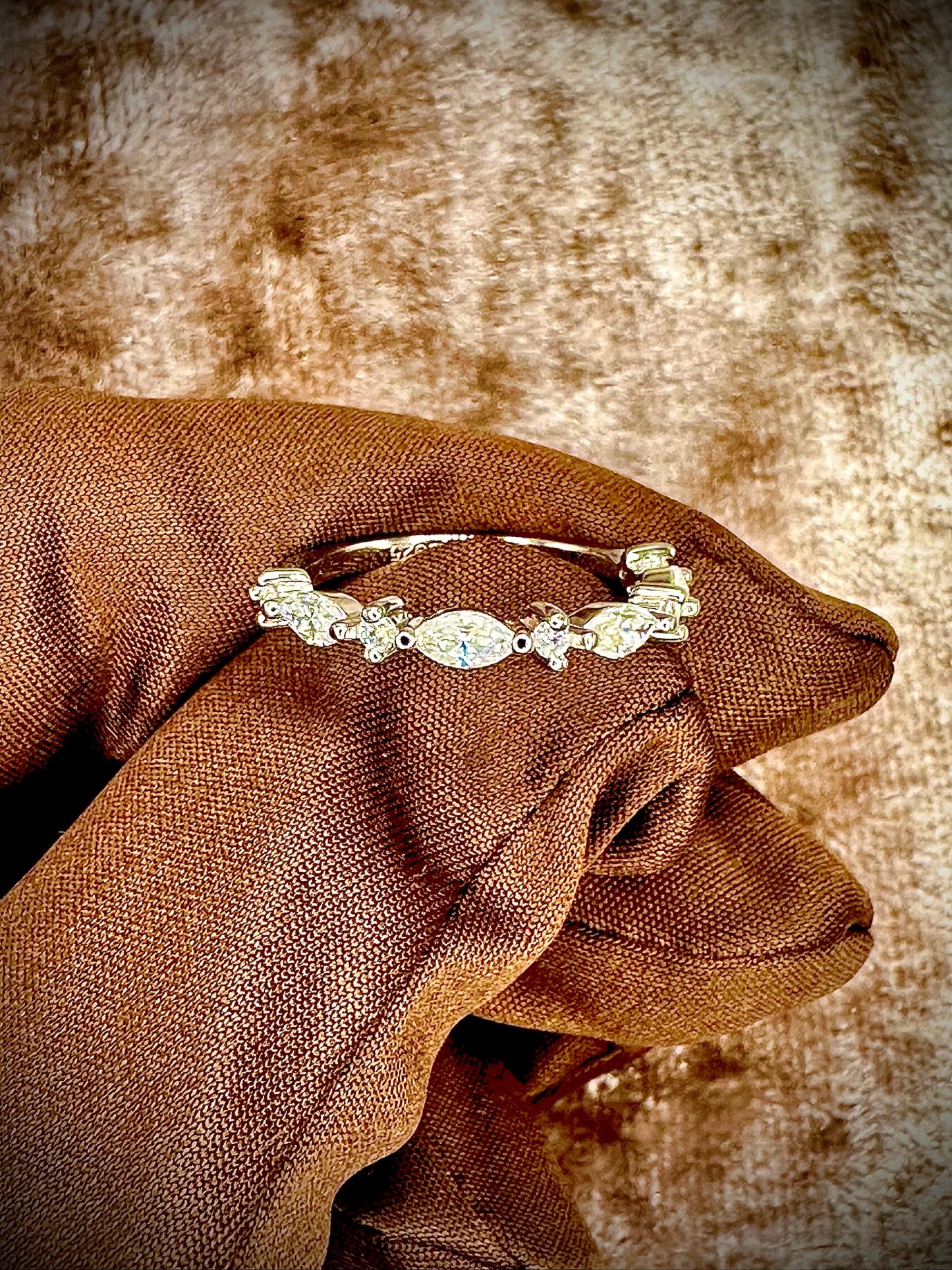Moissanite Pave Band – 2x4mm