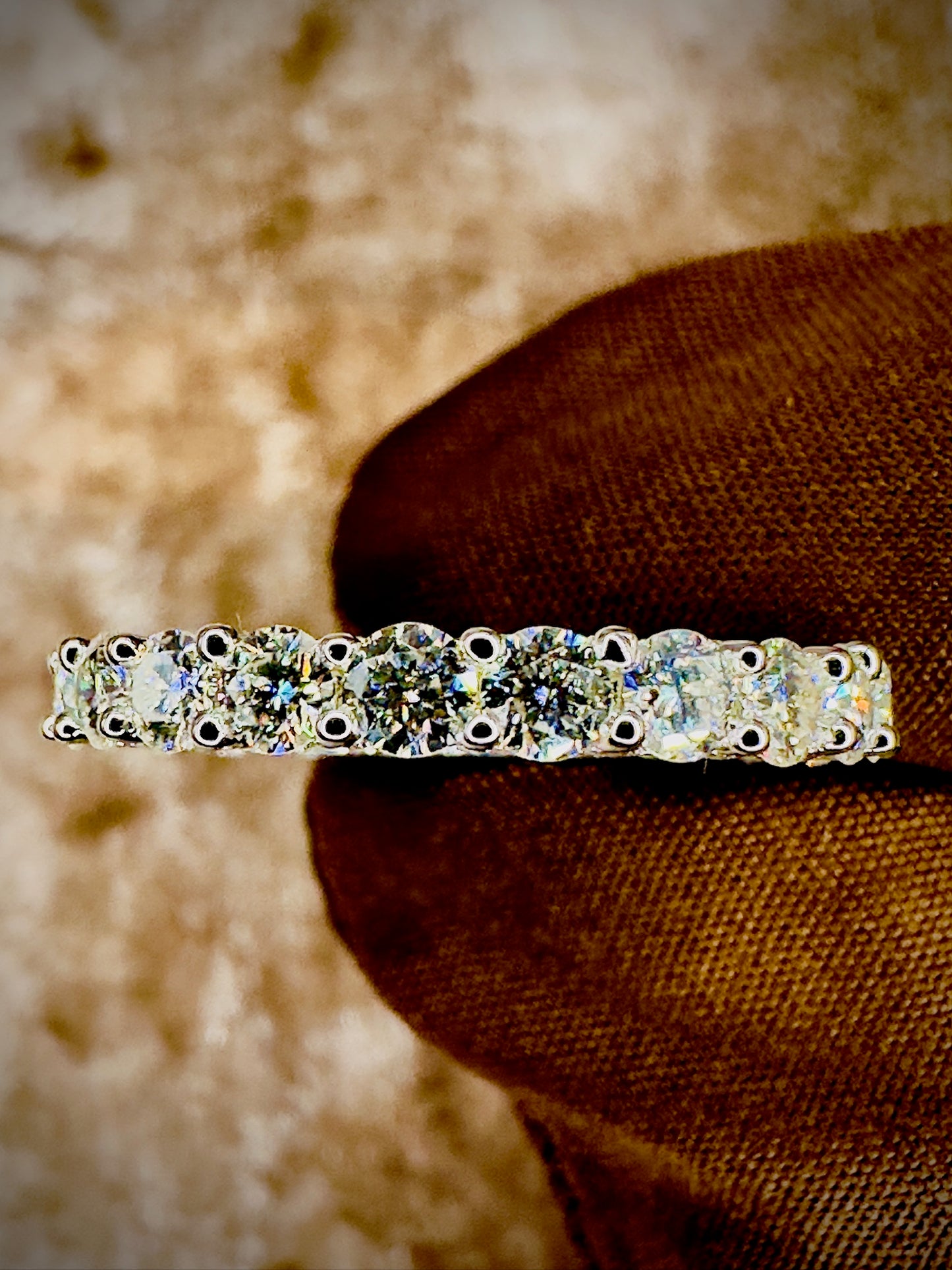 Full Stone Eternity Moissanite Band – 3mm