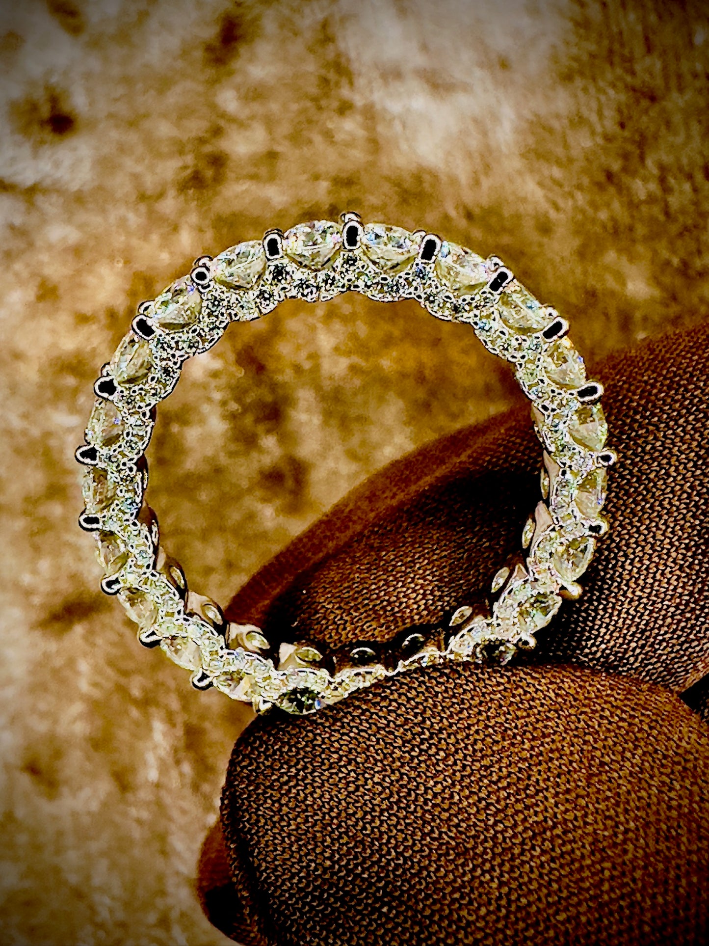 Full Stone Eternity Moissanite Band – 3mm