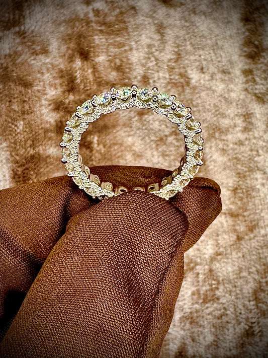 Full Stone Eternity Moissanite Band – 3mm