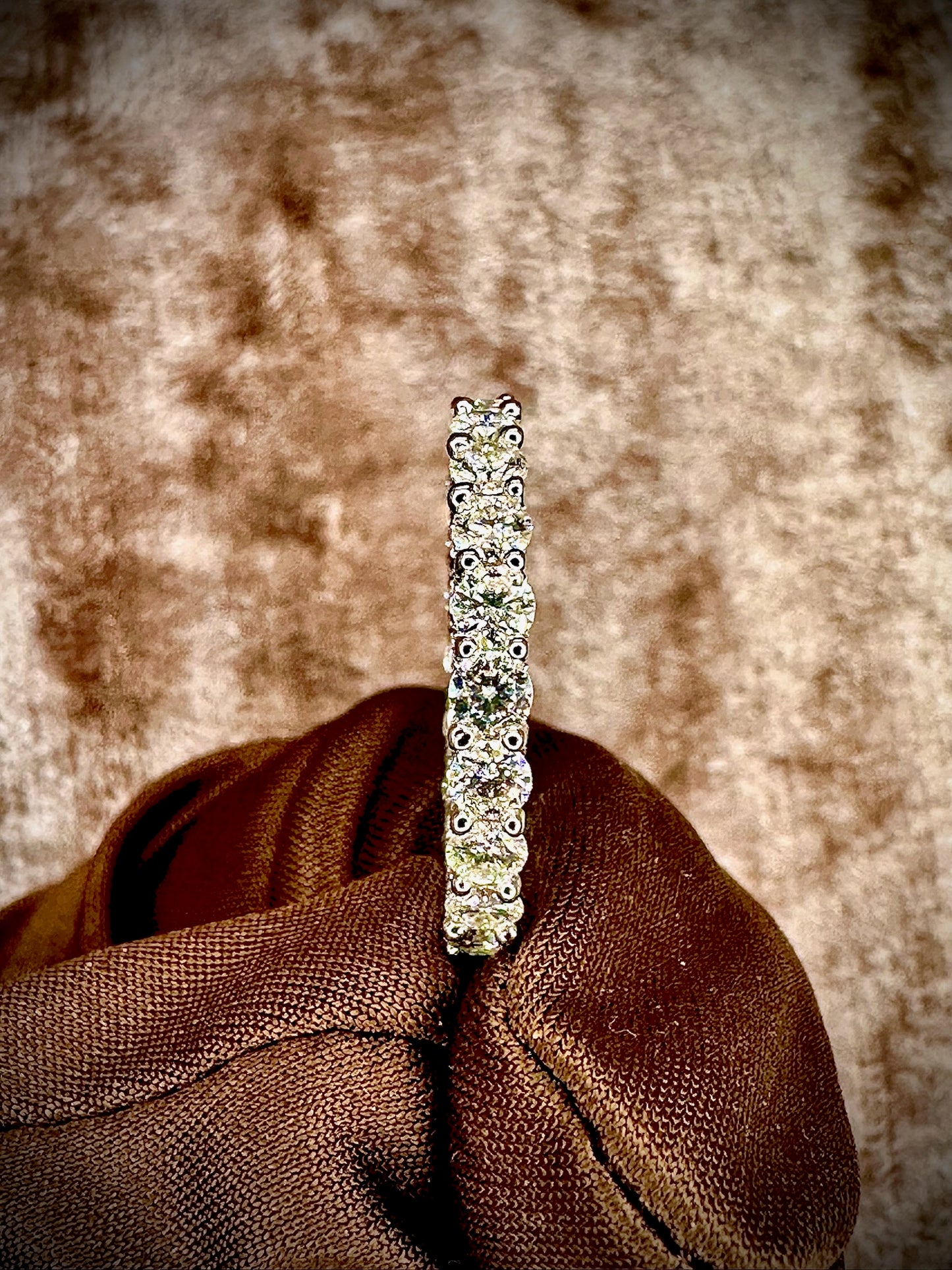 Full Stone Eternity Moissanite Band – 3mm