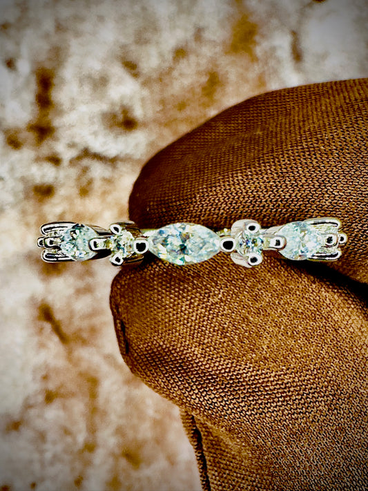 Moissanite Pave Band – 2x4mm